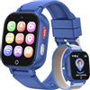 PTHTECHUS Smartwatch Bambini 4G con Videochiamata, GPS, SOS, Chat Vocale, IP68 Impermeabile, Modalità Classe, Contapassi, Sveglia, Camera, Orologio Smartwatch Regalo per Bambino e Bambina 4-12 Anni (Navy)