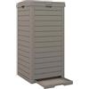 LIFEZEAL 118 L Pattumiera Differenziata Esterno, Bidoni Giardino, Resistente alle Intemperie, in Resina, con Coperchio, Maniglia, Cestino Raccolta Spazzatura, Secchio Rifiuti, 40x40x86 cm, Marrone