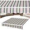 IMUNKT Tessuto di Ricambio per Tenda da Sole Retrattile Manuale Telo per Tenda Terrazza Tessuto in Poliestere Impermeabile per Balcone/Giardino/Mercato 200x150 250x200 400x300cm(8x6.5ft/2.4x2m)