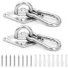 FARYODI Piastra ad occhiello in acciaio inox con moschettone, ganci da soffitto resistenti con portata di 300 kg, per appendere amache, altalene e tende da sole, per attività interne ed esterne