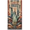 Generic Bandiera americana vintage decorativa per porta, statua patriottica della libertà, decorazione per porta d'ingresso, per interni ed esterni, festa dell'indipendenza, festival, forniture per vacanze