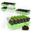 com-four® 4X Mini Serra da Interno con Coperchio, Kit di Coltivazione