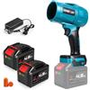 ONEVAN Turbo Soffiatore a Batteria, 600km/h Soffiatore per Foglie Brushless con 2 Batterie 4,5Ah e Caricabatterie 1,2A, Forza Soffiante 1,5kg, Soffiatore Elettrico Portatile per Foglie, Polvere e Neve