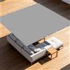 WCHENHUI Tenda a Vela Rettangolare 100 x 150 cm Resistente Alle Intemperie Tenda a Vela Giardino Tendalino Traspirante per Balcone Patio Giardino Esterno Terrazza, Grigio Chiaro
