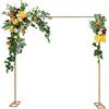 Cuisaincraty Supporto fiore matrimonio metallo dorato piede di Bukkit fai da te per centrotavola, supporto a fiori robusto per decorazioni di matrimonio, ricevimento, compleanno, 22 x 22 x 40 cm
