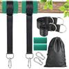 Atliberswo Set Fissaggio Amaca e Altalena - 2 Cinghie 150x5cm con Protezioni Albero, Moschettoni Premium, Anelli a D e Borsa - Portata 400kg - Kit Sospensione per Sedia Sospesa, Amaca da Giardino e Campeggio