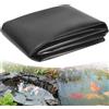 Storystore Rivestimento per laghetto, 3 m x 4 m, rivestimento preformato per laghetto in HDPE, colore nero, resistente, rivestimento per laghetto da giardino, fontane