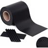 TexLom Frangivista per Ringhiere Recinzione in PVC Decorazione Telo Oscurante per Balcone 19cm x 35m Strisce Protezione della Privacy per Giardino Incluse 25 Clip di Fissaggio (Nero)