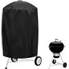 Plipdhy Copertura Barbecue da Esterno,Impermeabile Rotondo Copri Griglia,per Anti Pioggia Polvere Sole Neve Pioggia Feci di Uccelli(73x90cm)