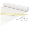 Giuri Tessuti - Fasce in TESSUTO Outdoor per copertura ad onda di Pergola e Gazebo - Telo ombreggiante da esterno (BIANCO, 45x500cm)
