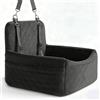 Qnbonrich Seggiolino auto per cani, sedile posteriore per cani, con memory foam spessa, sedile sicuro per cani per auto con spessa memory foam, 2 cinture di sicurezza e fodera lavabile