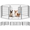 Qianruida Recinti Cani Parco Recinto per Cani Da Interno Ed Esterno Recinzione per Animali Domestici Con 8 Pannelli Di Metallo, Box per Cani, Gatti E Conigli, 80 X 80 cm