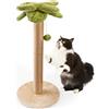 LIFLIX Palme - Tronco tiragraffi per gatti, 86 cm, con pallina sospesa, corda in sisal, per gatti e gattini