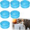 EQULIUS 6 filtri per fontana per gatti, filtro fontana per gatti, filtro per fontana con 2 litri, in acciaio inox, rotondi, fontana per animali domestici, accessori per animali domestici, fontane automatiche