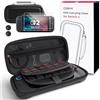 CoBak Custodia Portatile per Nintendo Switch 2 (2025) - Bundle 3 in 1 con 2 Pellicole, Grip per Pollici, Scomparto per 24 Cartucce, Nero