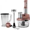 Karaca Mastermaid - Robot da cucina in vetro d'acciaio, 2500 W, colore: oro rosa