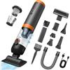 SURFOU Aspirapolvere Auto Senza Fili 20000Pa, Aspirabriciole 4-in-1 con Display LED e Motore Brushless, Aspiratore e Soffiatore Portatile Potente per Auto, PC, Tastiera, Ufficio e Casa (Nero)