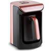 KARACA Hatır Roast - Caffettiera turca in oro rosa, 5 tazze, capacità 535 W, sistema di allarme vocale, sistema di allarme luminoso, misurino, facile da pulire
