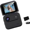 BELOWSYALER Fotocamera portatile 4K UHD con obiettivo grandangolare a 143 ° con batteria lunga per mountain bike e trail running, telecamera Vlog impermeabile