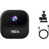 AIKEOU Action Camera HD WiFi, compatta da 4,6 cm, portatile, per ciclismo e monitoraggio degli animali domestici, streaming in tempo reale su smartphone, custodia in ABS, colore nero