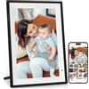 AEEZO 32 GB Cornice Digitale WIFI 10.1 Pollici,1280 x 800 IPS Touch Screen,Rotazione Automatica, Istantaneamente Condividi Foto e Video Tramite APP Istantaneamente da Qualsiasi Luogo (Nero)