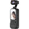 Elchuiaby Action Camera 2K palmare con stabilizzazione intelligente, telecamera tascabile girevole per vlogging per sport di viaggio, registratore schermo da 2,0 pollici
