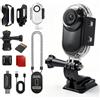 Frelisty Mini Body Cam con Custodia Subacquea, Action Cam per Casco-Grafite
