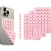 BAIDATONG Confezione da 3 supporti adesivi in silicone per cellulare Octo Cup Buddy, con ventosa in silicone, doppio lato, accessori per telefono a mani libere, presa forte (rosa)