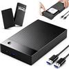 Aicharynic Docking station per dischi rigidi SATA da 2,5/3,5 (HDD/SSD), compatibile con USB 3.0 Type-A, con supporto UASP e adattatore di alimentazione da 5 Gb/s (12 V/2 A).