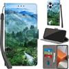 PHINIENLAND Cover per Xiaomi Redmi Note 13 Pro Plus 5G Case PU Pelle Custodia [Kickstand] [Chiusura magnetica] [Slot per Schede], Portafoglio Flip Custodia per Redmi Note 13 Pro+ 5G,Foresta