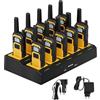 Retevis RB648 Walkie Talkie Robusto, Radio Bidirezionale Impermeabile IP67, Antipolvere, Resistente alle Cadute, SOS Vibrazione PMR Walkie-Talkie Con Caricabatterie a 10 vie per Costruzione(10 Pezzi)