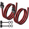 GINTOOYUN 2pcs ec5 Plug Power Tailfill Cable 12awg ec5 Femmina a cavo di riparazione di alimentazione aperto nudo con cappuccio impermeabile per batteria dell'automobile (78.74 ) (donne-2m)