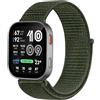 GIOPUEY Nylon Cinturini Compatibile con Amazfit Bip Max, Traspirante Sport Loop Cinturino in Morbido Nylon Intrecciato, Donne Uomo - Green