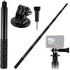 AYHYHLJZJ 150 cm Asta Selfie invisibile per Insta X3 X4 X5 RS, in alluminio Selfie Stick Estensione estensibile per GoPro, DJI, Azione Camera, per Filmare Vlog o Video brevi durante i vostri viaggi