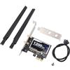 SENECESLI Scheda di Rete Gigabit PCIE Dual Band 1200Mbps per Laptop, Adattatore Wireless, Compatibile con Desktop, Include 2 Antenne e CD ROM