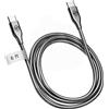 GALVANOX Cavo di ricarica da USB-C a USB-C a prova di animali domestici, cavo di ricarica di tipo C ultra resistente in metallo intrecciato da 1,8 m (grigio metallico)