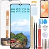YHX-OU 6.58 Nero Display LCD per Vivo Y72 5G V2041 Vivo Y52 5G V2053 LCD Schermo Touch Screen Digitizer Assemblea E Strumenti di Installazione+1 Pezzo Vetro temperato