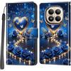 PHINIENLAND Cover per Xiaomi Redmi Note 15 Pro Plus 5G custodia portafoglio Cuore | 3 scomparti carte, 1 tasca banconote, Chiusura magnetica, Supporto, Pelle PU flip cover per Redmi Note 15 Pro+