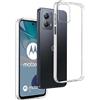 REY Cover in Gel TPU Trasparente per Motorola Moto G23, Ultra Sottile 0,33 mm, Morbido Flessibile, Custodia Silicone