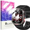 Blueshaweu 3 Pezzi Vetro Temperato Compatibile per YYKY HT29 2,01" Smartwatch, Pellicola Protettiva Schermo in Vetro Temperato Alta Risoluzione Compatibile con YYKY HT29 2,01" Smartwatch (Glass)