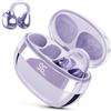Caijin Cuffie a Clip Open-Ear Bluetooth Wireless, Bluetooth 6.0, Auricolari Sport con Clip Aperta, 60h Autonomia, Ricarica Rapida USB-C, Leggeri e Comodi da Indossare, Sport, Ufficio & Fitness, Viola