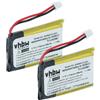 vhbw 2x batteria compatibile con Plantronics CS361, CA12CD, CA12CD PTT, CS351, CS351V auricolari cuffie wireless (300mAh, 3,7V, Li-Poly)
