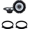 IPNOSIS Kit 2 casse Anteriori Alpine SXE-1725S Per BMW MINI R50 E R53 Dal 2001 Al 2006, MINI Cabriolet R52 Dal 2004 Al 2008 Con 2 Supporti Anteriori