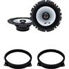 Kit 2 Casse Coassiali ALPINE SXE-1725 Per Fiat Punto 188 (serie 2, 1999-2005) + 2 Connettori