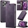 Azororo Cover per iPhone 15 Pro 5G, Premium PU Pelle Custodia, Magnetica Carta Fessura Portafoglio Case, Flip Cavalletto Custodia per iPhone 15 Pro - Viola