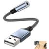 Vnuipofa Adattatore USB a Jack 3,5 mm, Adattatore USB Audio Scheda Audio Esterna TRRS Audio e Micro, Plug and Play senza Driver, Compatibile con Switch Raspberry Pi PC Windows macOS Linux