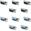 iYueMps 10 Pezzi Connettore DB9 Maschio+ Femmina D-SUB VGA, 2 File 9 Pin, Sostituzione Connettori PCB D-Sub DB9