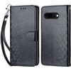 KENHONER Compatibile Cover con Google Pixel 9A,Premium Pelle PU Portafoglio Flip Libro Custodia Cover per Google Pixel 9A [Protezione Completa] (Nero)