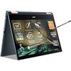 Acer Spin 7 SP714-61NA-SF97F, laptop touchscreen Full HD da 14 (Qualcomm Kryo 495, 8 GB RAM, 512 GB SSD, Qualcomm Adreno 685, Windows 11 Home), tastiera QWERTY spagnola, Nero