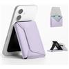 Bettdow Porta carte per MagSafe Wallet, blocco RFID, 10 porta carte Snap Field Wallet, supporto portatile per iPhone 17/16/15/14/13/12, viola
